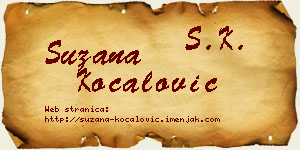 Suzana Kočalović vizit kartica